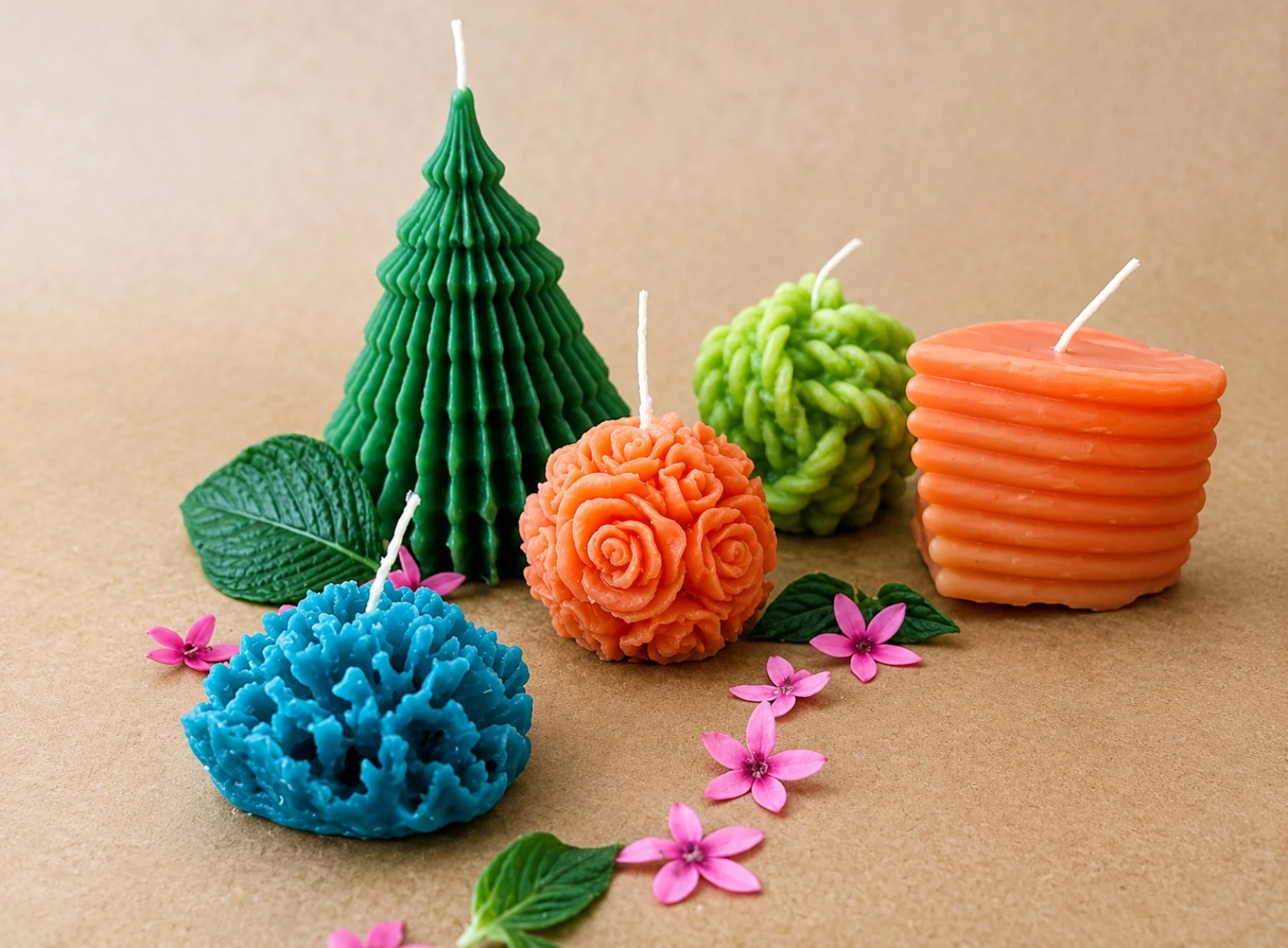 Colección de velas artesanales decorativas de Alchimia